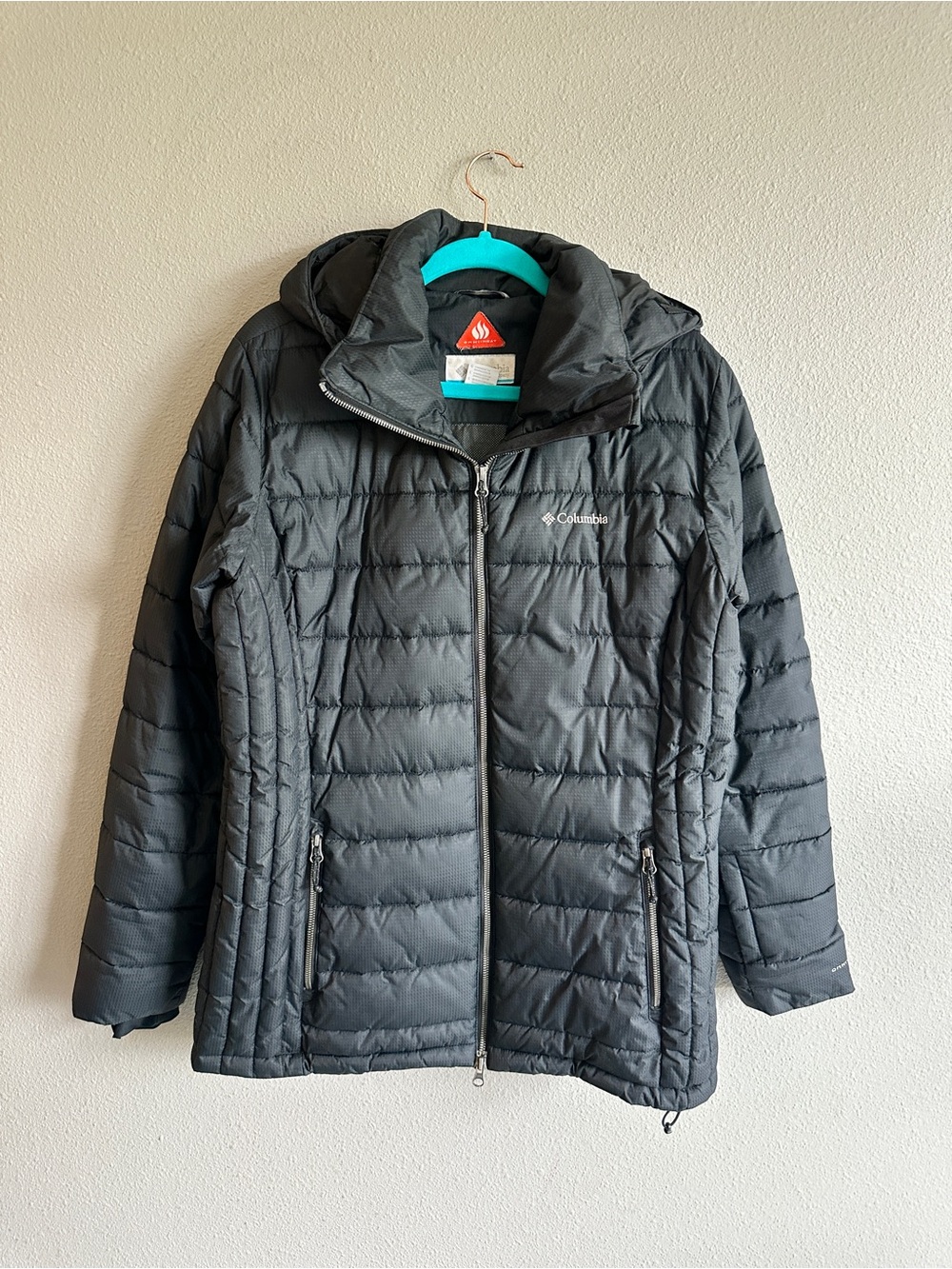 Columbia Black Omni-heat Puffer Jacket Large